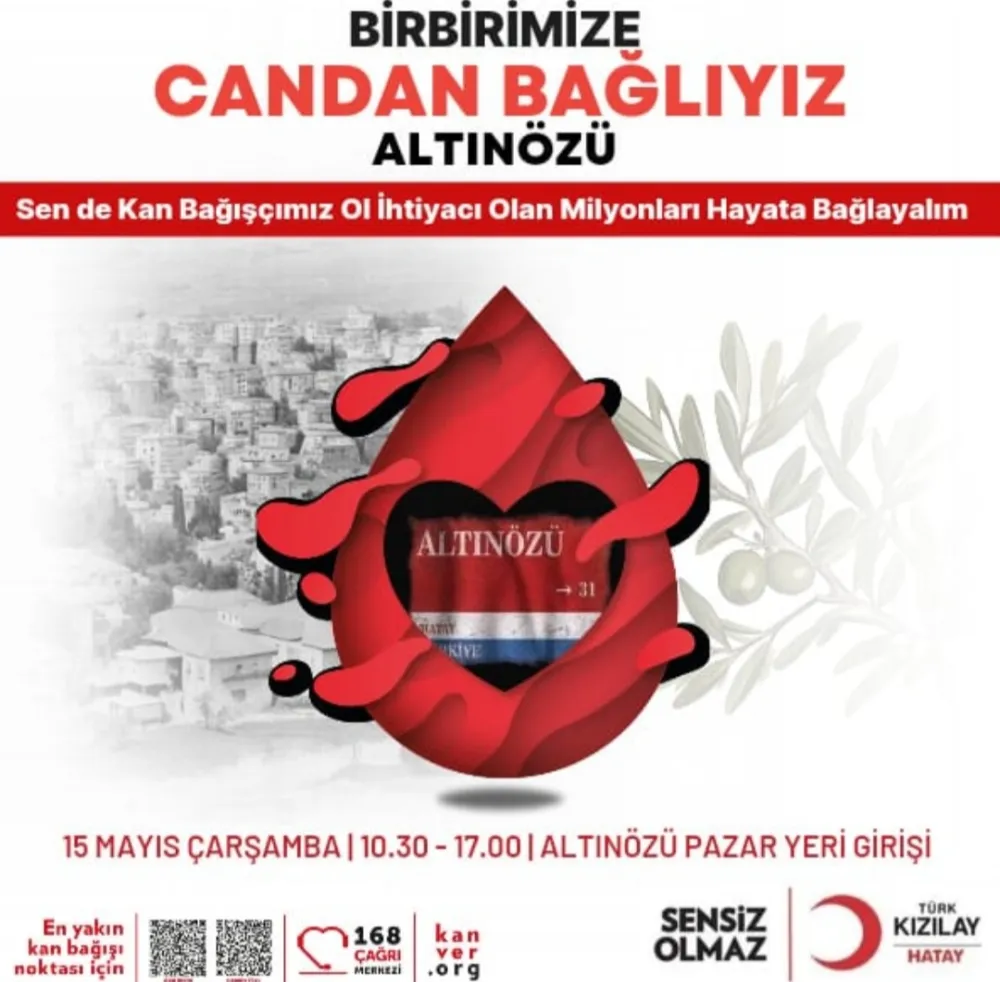KIZILAY ÇADIRI 15 MAYIS’TA ALTINÖZÜ’NDE KURULACAK