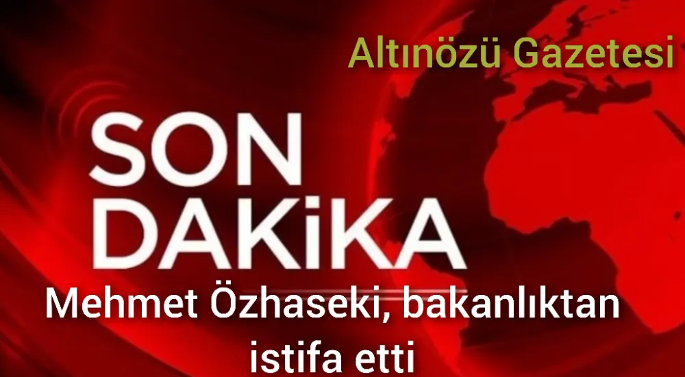 Mehmet Özhaseki, bakanlıktan istifa etti