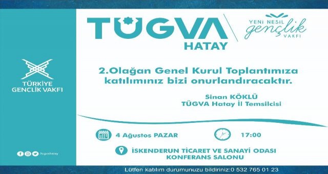 TÜGVA HATAY GENEL KURULA GİDİYOR